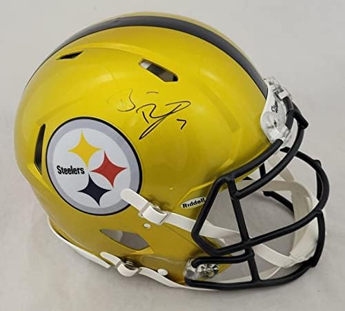 Ben Roethlisberger Aláírt Steelers F/s Flash Sebesség Hiteles Sisak Fanatikusok Coa - Dedikált NFL Sisak