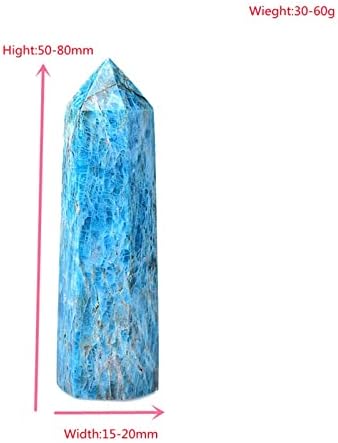 Természetes Fény Színe Kék Apatite Kristály Pont Gyógyító Kő Obeliszk Kvarc Pálca Gyönyörű Dísz, Kiűzi a Gonosz Szellemeket, féldrágakő
