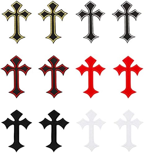 JKJF Kereszt Hímzés Patch Cross Vas a Foltok Vasalás Jelvények Kereszt Középkori Gótikus Varrás Javítás Varrni A Rátét a Ruhát