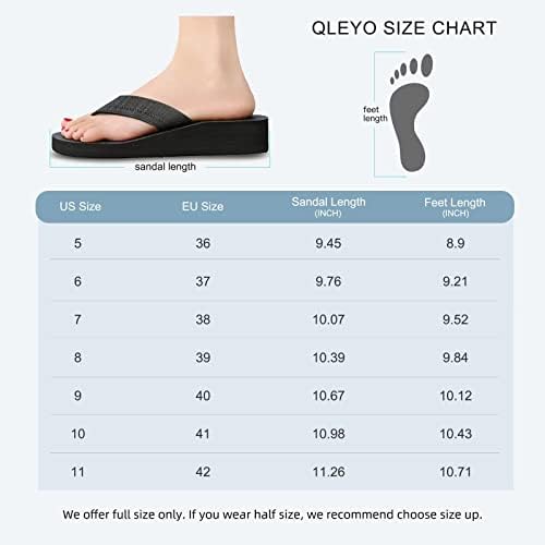 QLEYO Női Platform Flip-Flop a talpbetét, Kényelmes Jóga Szőnyeg Ék Flip-Flop, Sportos Gyaloglás Tanga Papucs Nyaralni/Bevásárlóközpont/Vándor/Összegyűjtése