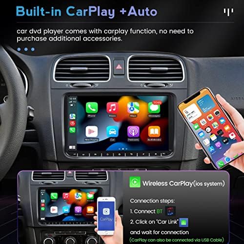 Android 11 2 Din Autós Sztereó Ford Fiesta 2009-2015 a Carplay, 9.7 érintőképernyő autórádió Tükör Link Bluetooth Visszapillantó