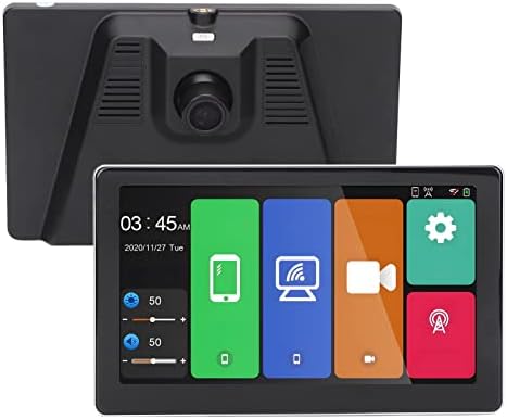 A 4K Kamera az Autók Elől-Hátul, Autó Műszerfal Kamera Felvevő 7in Képernyő Kettős Lencse, Vezeték nélküli Carplay AUX Kimenet Parkolás Monitor