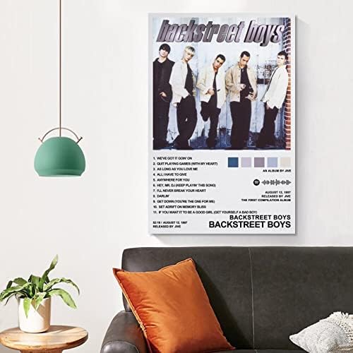 Backstreet Boys-Backstreet Boys Vászon Plakátok Wall Art Hálószoba, Iroda Szoba Dekoráció Ajándék Unframe-style12x18inch(30x45cm)