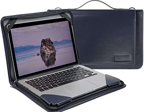 Broonel Kék Bőr Laptop Messenger Esetben - Kompatibilis HP Chromebook 14 G5 14 FHD