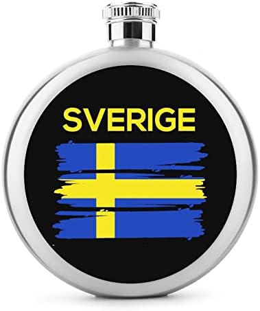 Sverige Svédország svéd Zászló Hip Flaskát Ital, Rozsdamentes Acél Flaska Bort Újrafelhasználható Lombik Férfiak Nők