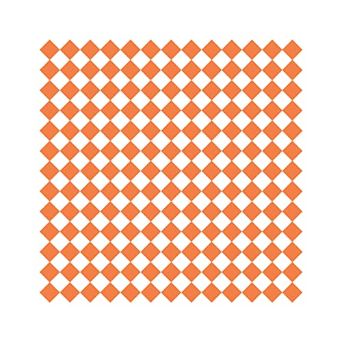 G. E. T. P-ORK-1212-W Narancs Checker 12 x 12 Zsír-Rezisztens Élelmiszer Papír, Fehér (Csomag 1000)