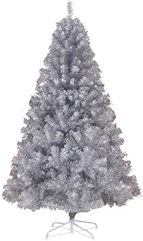 ZYZMH Mesterséges Ezüst Csillogó karácsonyfa, Ünnepi Dekoráció,Kivilágítatlan Karácsonyi Dekoráció Fa Összecsukható Szilárd Fém Állvány-Zöld