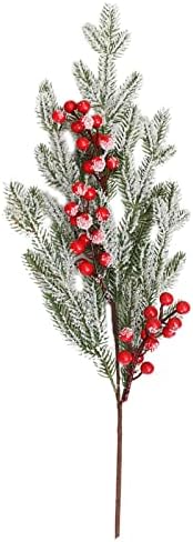Tökéletes Karácsonyi dekorációs ajándék,Mesterséges Karácsonyi Választja,4 Piros Bogyó, Csákány Szára Mű Fenyő Csákány Spray Tobozok