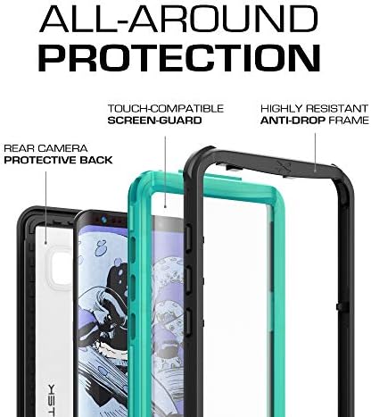 Ghostek Tengeri Galaxy S8 Vízálló tok a képernyővédő fólia a Heavy Duty Védelem Teljes karosszéria Víz alatti Vízzáró Tömítés Ütésálló Célja