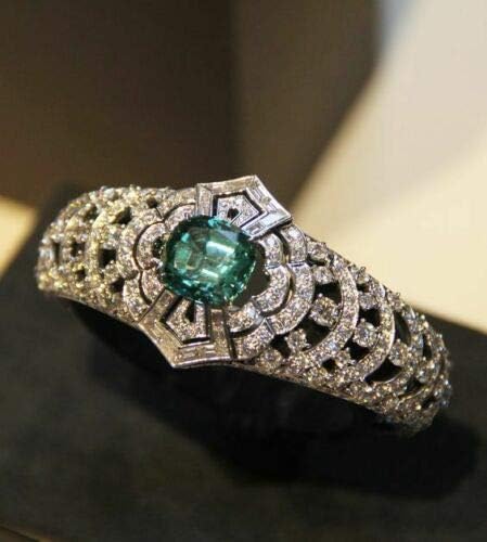 Fényes 925 Ezüst Smaragd Gyűrűt Nők Esküvői Ékszer Mérete 5-10 (7)