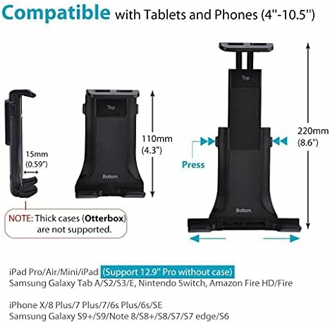 YOVECATHOU 360° - os Autó Hátsó Ülés Fejtámasz tartó Hegy iPad Tablet Samsung,Egyéb 4.7 -10.5 Mobiltelefonok, Táblagépek