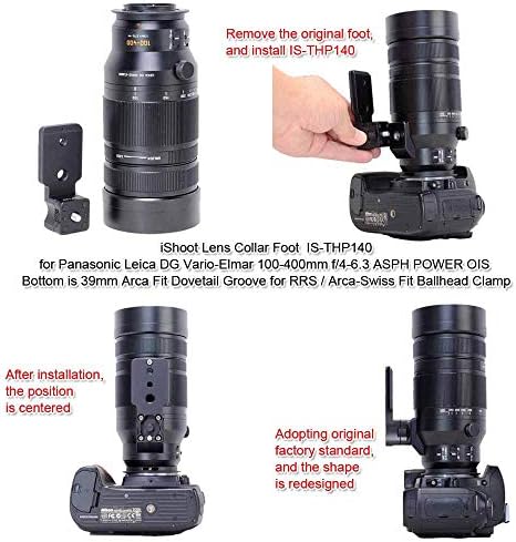 iShoot Lencse Gallér Csere Láb Tripod Mount Gyűrű Alap Kompatibilis Panasonic Leica DG Vario-Elmar 100-400mm f/4-6.3 ASPH Hatalom OIS, Lencse