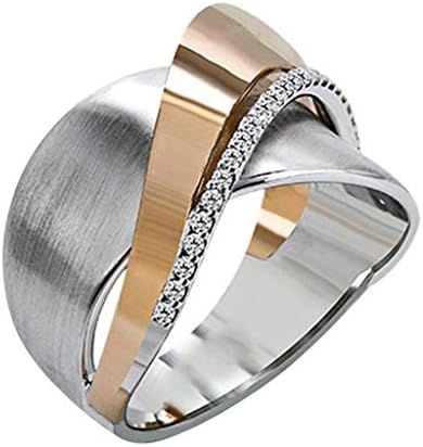 Női Esküvői Gyűrű Kreatív kétszínű Személyre szabott Fém Microinlaid Cirkon Gyűrű, Ékszerek, Nők, Eljegyzési Gyűrűk, Ajándék