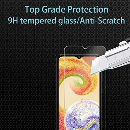 CHRINECY [3+2] 3 Csomag képernyővédő fólia Samsung Galaxy A04 2 Csomag Kamera Lencséjét Védő, 9H Keménységű Edzett Üveg,Anti-Semmiből,az