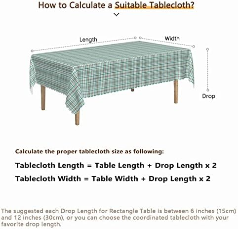 Kockás mintás terítő 60x120 es, Téglalap Asztal Ruhát 8 Ft Táblázatok - Vízálló Folt Ránc Ellenálló Újrafelhasználható Nyomtatás