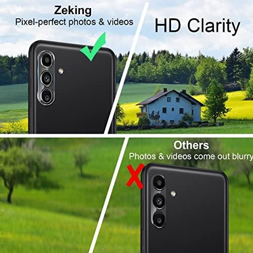 Zeking [2+2] Csomag Samsung Galaxy A13 5G Adatvédelmi Edzett Üveg kijelző Védő fólia (2 Csomag) + Kamera Lencséjét Védő (2 Csomag), [Buborék