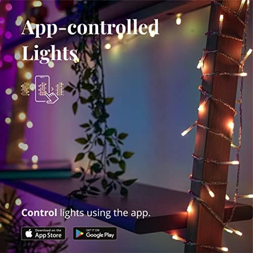 Villogó Jégcsap – App-Vezérelt LED Karácsonyi Fények 190 RGB+W (16 Millió Szín + Tiszta, Meleg Fehér) Led-ek. Tiszta Drót. Beltéri,