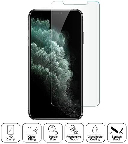 ZynxHisen Screen Protector [2-Pack] iPhone 11 Pro/X/XS 5.8, Elfogadása Japán Asahi Glass, HD Edzett Üveg Film, Könnyű Telepítés Tálca, Törhetetlen