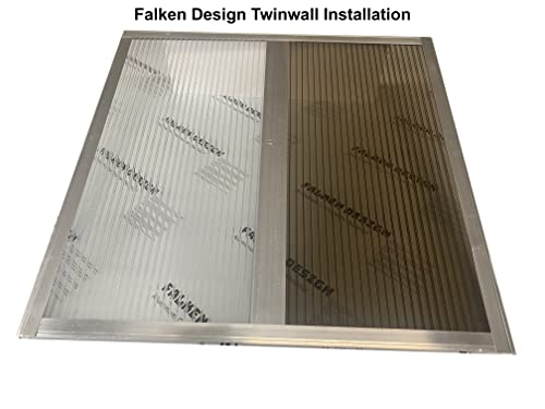 Falken Design Multiwall Polikarbonát Lap, Üvegházhatású borítólap, Világos, 4 x 6 x 8 mm-es