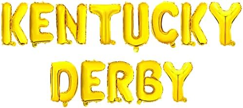 KENTUCKY DERBY Kentucky Derby-Nap Lufi, Banner,18 Arany Lóverseny Lufi Derby-Nap Fél Bannerek Fesztivál Ünnepi Parti Kellékek Dekoráció