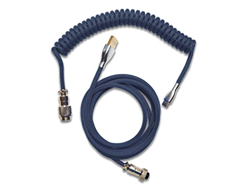 Gleccser Elit Prémium Minőségű Fonott USB Spirál Kábel a Billentyűzeten (Fehér)
