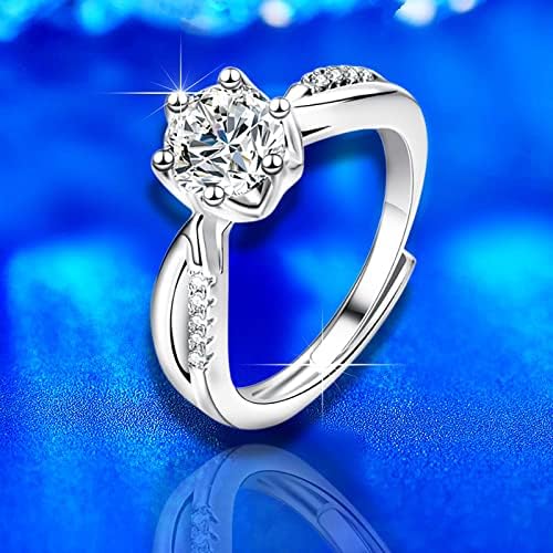 2023 Új Állítható Gyűrű Nyitó Eljegyzési Kerek Vágott Zircons Nők Esküvői Gyűrű, Ékszerek, Gyűrűk, a Nő Gyönyörű Lánya Gyűrű