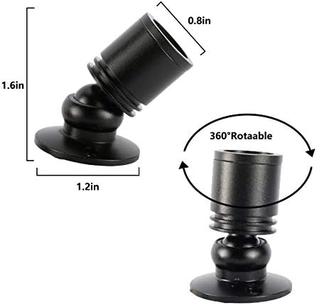 Yaeccc 4 Csomag Szabályozható Mini Reflektor Ékszereket Bemutató Kijelző Világítás Lámpatest, Fekete Kagyló Felületre Szerelhető