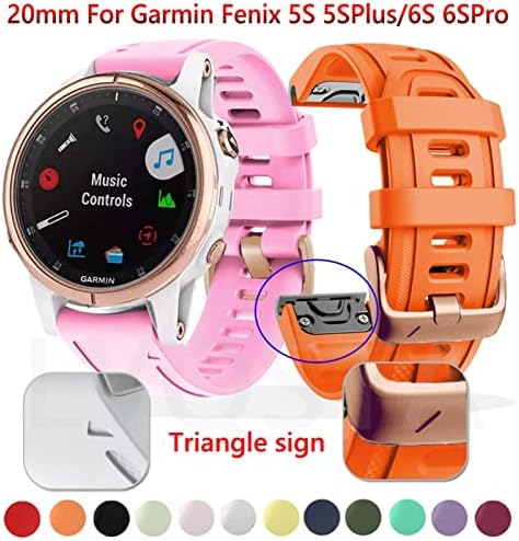 GZIFC 22MM Watchband Pántok a Garmin Fenix 6S 6SPro Nézni gyorskioldó Szilikon Easy Fit Csukló Zenekarok a Garmin Fenix 5S/5S Plusz (Szín :