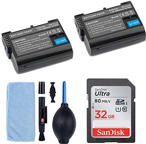 EN-EL15 Elemeket, illetve Kettős Akkumulátor Töltő Készlet（2 Csomag ， Micro-USB Port） a Nikon Z6, Z7, D780, D850, D7500, 1 V1, D500, D600,