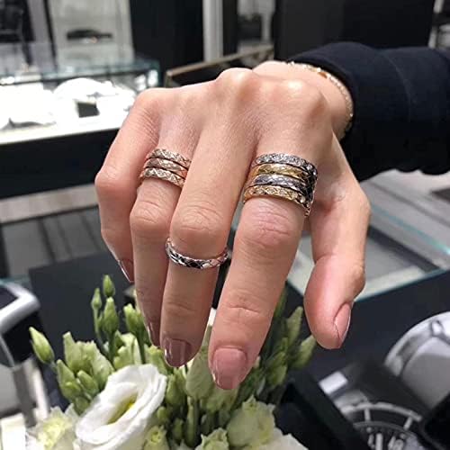 Gyémántos Gyűrű Aranyozott Gyűrű, gyémántos Cirkon Gyűrű Pár Aranyozott Gyűrű Európai, illetve Amerikai Retro Gyűrűk Goldhasdrillnumber6