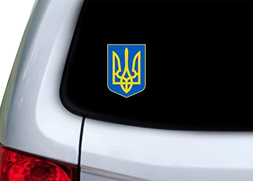 Ukrajna Zászló Matrica ukrán Szigony Matrica Ukrajna címer Matrica 5x3
