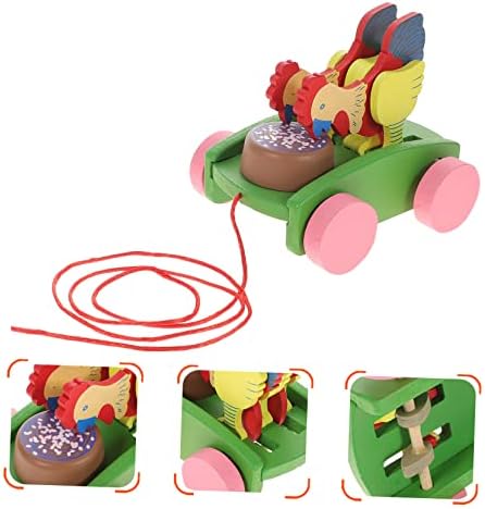 Toyvian Fa Kisgyermek Kosár Kocsi Játékok Gyerekeknek Gyerekek Autók Játék Gyerekek Oktatási Játékok Megragadása Fejlesztési Játék Fa Jármű,
