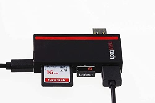 Navitech 2 az 1-ben Laptop/Tablet USB 3.0/2.0 HUB Adapter/Micro USB Bemenet SD/Micro SD Kártya Olvasó Kompatibilis Dell Latitude 13 5320