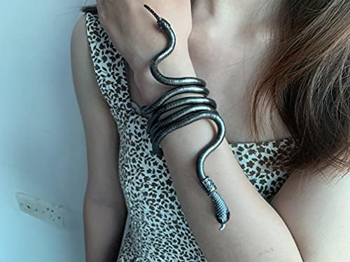 LAKIYOYO Hajlítható Kígyó Karkötő Női Állítható Punk Kígyó Nyaklánc - Rugalmas Többcélú Medúza Nyaklánc Hollween Ékszerek