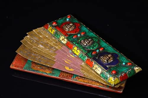 9 Tibeti Templom Gyűjtemény Régi Fa Szín nyomon Mozaik Türkiz Három Kincsek Buddha Szentírás Kántálás Buddhista Konyhafelszerelés