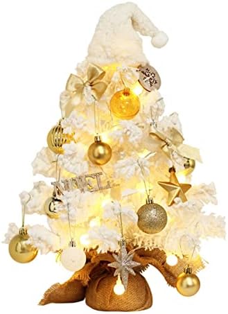PetPhindU Mesterséges karácsonyfadísz Karácsonyi asztali Dekoráció Előre világít Előre Berendezett Mini karácsonyfa Mesterséges karácsonyfa
