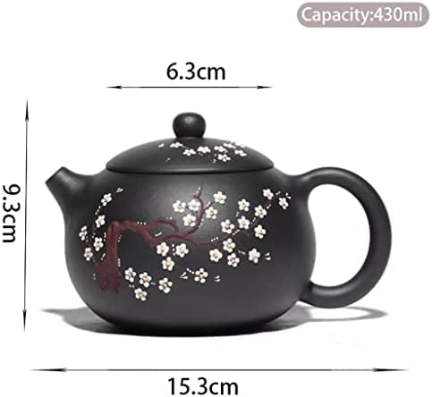 VASTAG 430ml lila agyag teáskanna nagy kapacitású plum blossom háztartási tea set (Szín : Egy, Méret : 430ml)