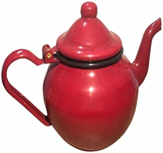 HOUKAI Vintage Zománc Tea Vízforraló Edény Fedővel 12 Cm Teáskanna