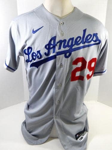2021 Los Angeles Dodgers Billy McKinney 29 Játék Kiadott Szürke Jersey 2 & 20 P-38 - a Játékban Használt MLB Mezek