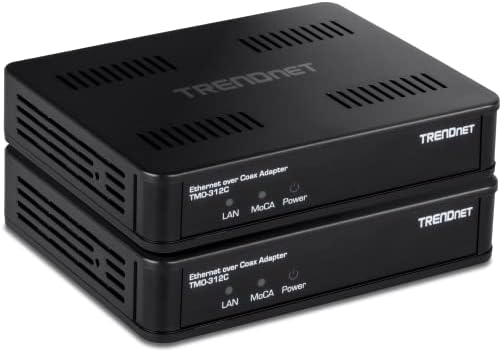 TRENDnet, Ethernet Felett Koax MoCa 2.5 Adapter (2 Csomag), Fekete, TMO-312C2K (Felújított)