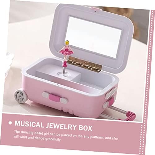 Toyvian Doboz Music Box Étkező Asztal Dekoráció Asztal Topper Lány Ékszerek Figura Music Box Forgó Ékszerdoboz Tánc Ékszeres