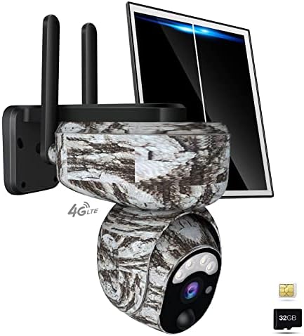 Vyze-Link 4G LTE Mobil Kültéri PTZ Kamera, Vezeték nélküli, 360°, Nem WiFi Szolár Biztonsági Kamera, SIM Kártya Kamera, Színes éjjellátó,SD-Kártyát