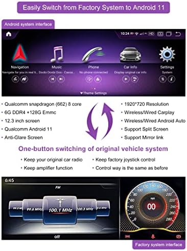 10.25 Hüvelyk autórádió Android 11 Érintőképernyő a Mercedes-Benz A/C-Osztály, W176, a CIA, a GLA, GLC, X156, 2015 2018 Év NTG 5.0, Támogatja