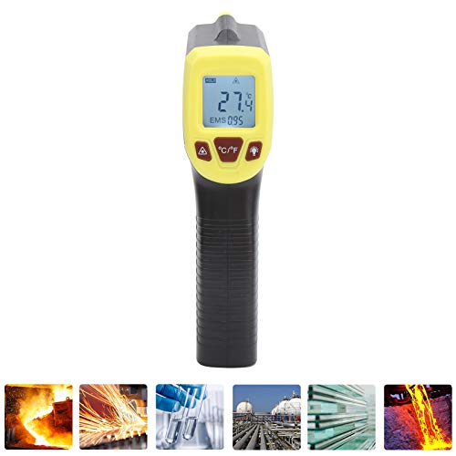 FTVOGUE Infravörös hőmérsékletmérő Fegyvert LCD Kijelző Ipari Hőmérő Ne Érjen Fegyvert Hőmérő[sárga],Infravörös, Lézeres Hőmérő