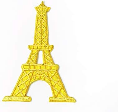 TH Eiffel-Torony, Párizs, Franciaország francia Mérföldkő Arany Aranyos Hímzett Applied Varrni Vas a Patch Kalap Kabátok Táskák, Farmer,