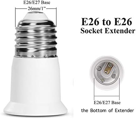 SumVibe E26 Csatlakozó Hosszabbító, E26, hogy E26 Lámpa Foglalat Extender, 3CM/1.2 Hüvelyk Lámpa Foglalat Kiterjesztését, 4 Csomag
