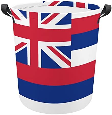 Zászló Hawaii. Szennyes Kosár fogantyúval Vízálló Összecsukható Kerek Ruhát Akadályozza tárolóban Szervező