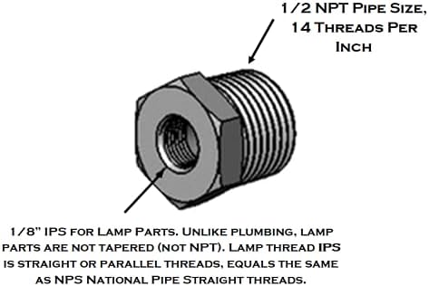 1/2 NPT cső menet 1/8 - os IPS NPS lámpa mellbimbó adapter diy Steampunk Ipari Lámpa Persely (1)