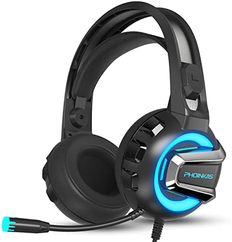 Gaming Headset-Xbox Egyik, PS4, PS5, Nintendo Kapcsoló, Számítógép fülhallgatók a zajszűrő Mikrofon & LED, Szakmai Kiegészítők