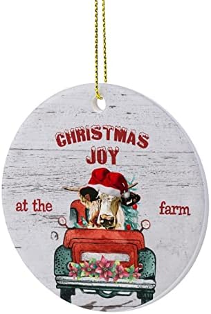 Karácsonyi Ajándék Dísztárgyak Farm Teherautó Karácsony az Öröm, A Farm Kerámia Dísz Ideális Ajándék Díszek, karácsonyfa Lógó Díszek